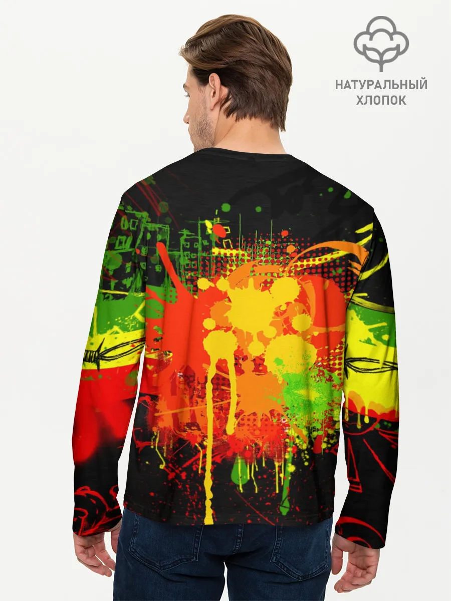 Мужской лонгслив базовый / Боб Марли