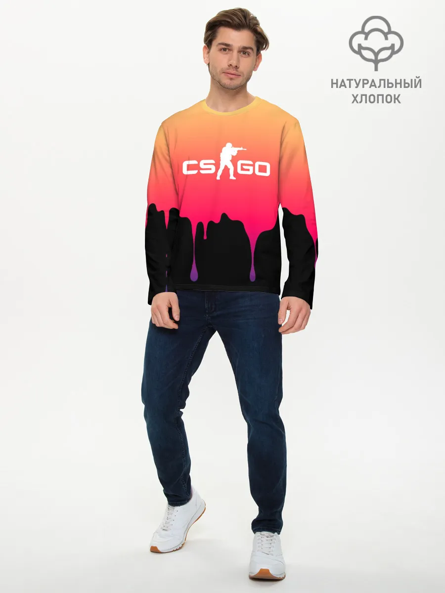 Мужской лонгслив базовый / CS GO GRADIENT