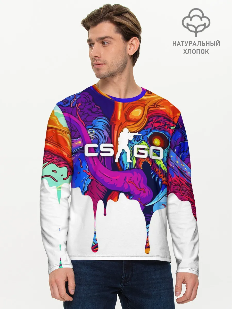 Мужской лонгслив базовый / CS GO HYPER BEAST