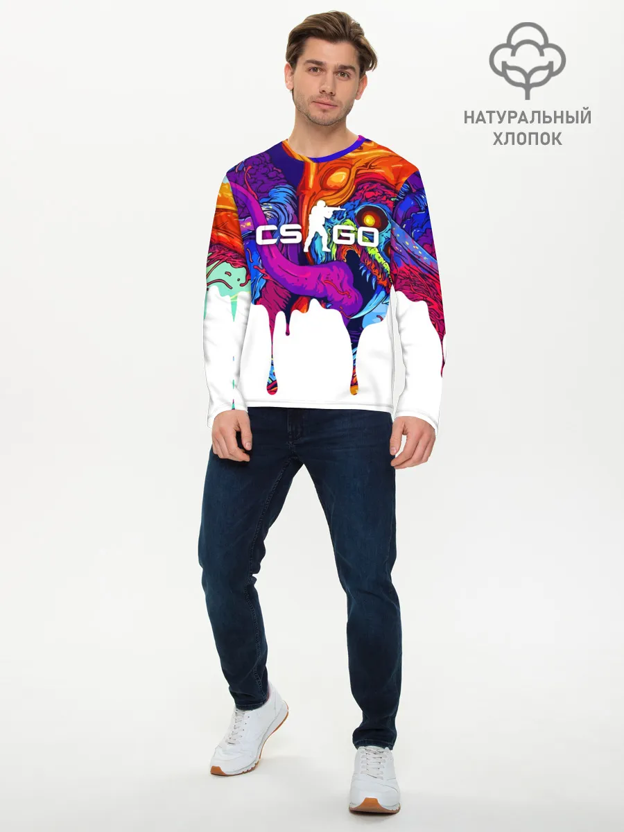 Мужской лонгслив базовый / CS GO HYPER BEAST