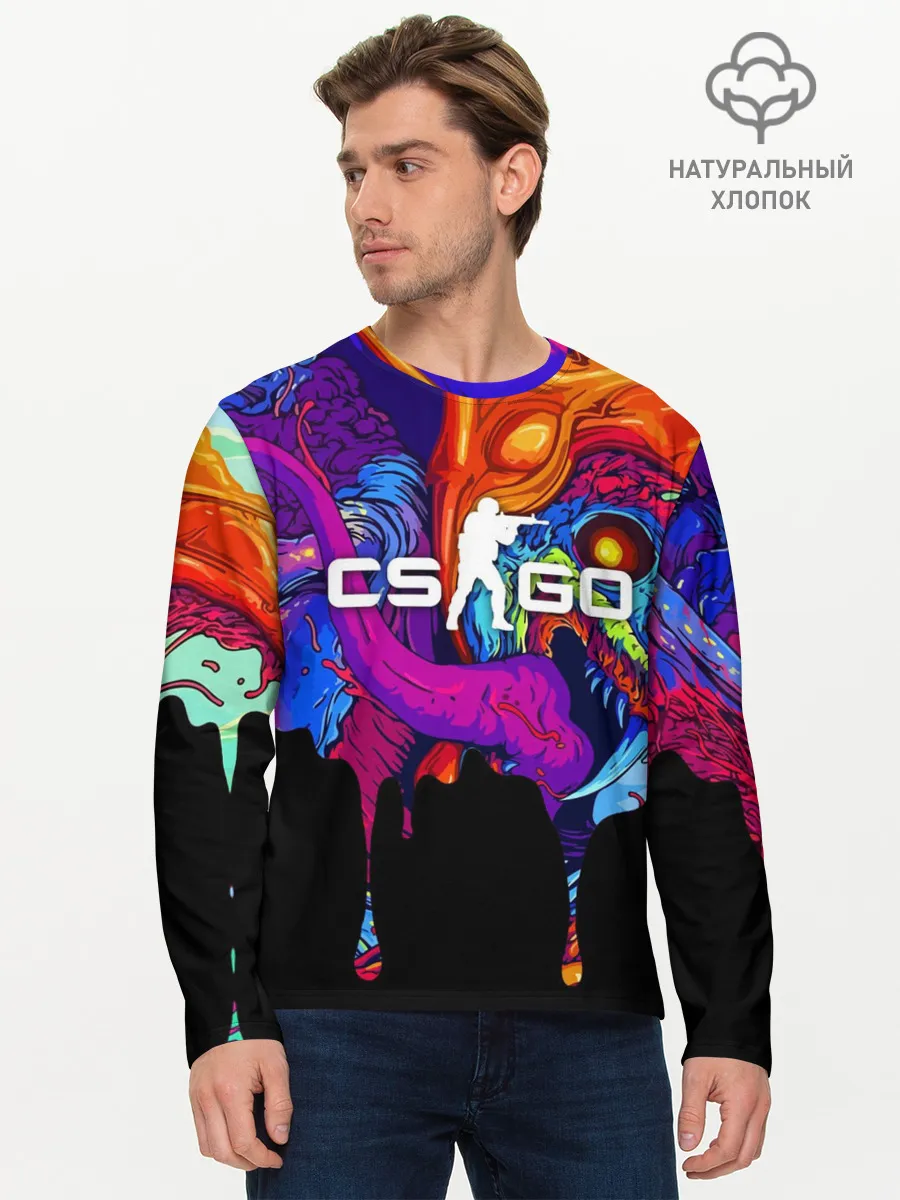 Мужской лонгслив базовый / CS GO HYPER BEAST