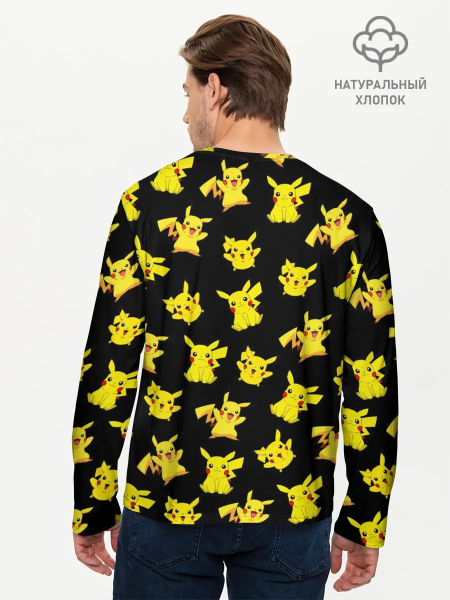 Мужской лонгслив базовый / ПИКАЧУ