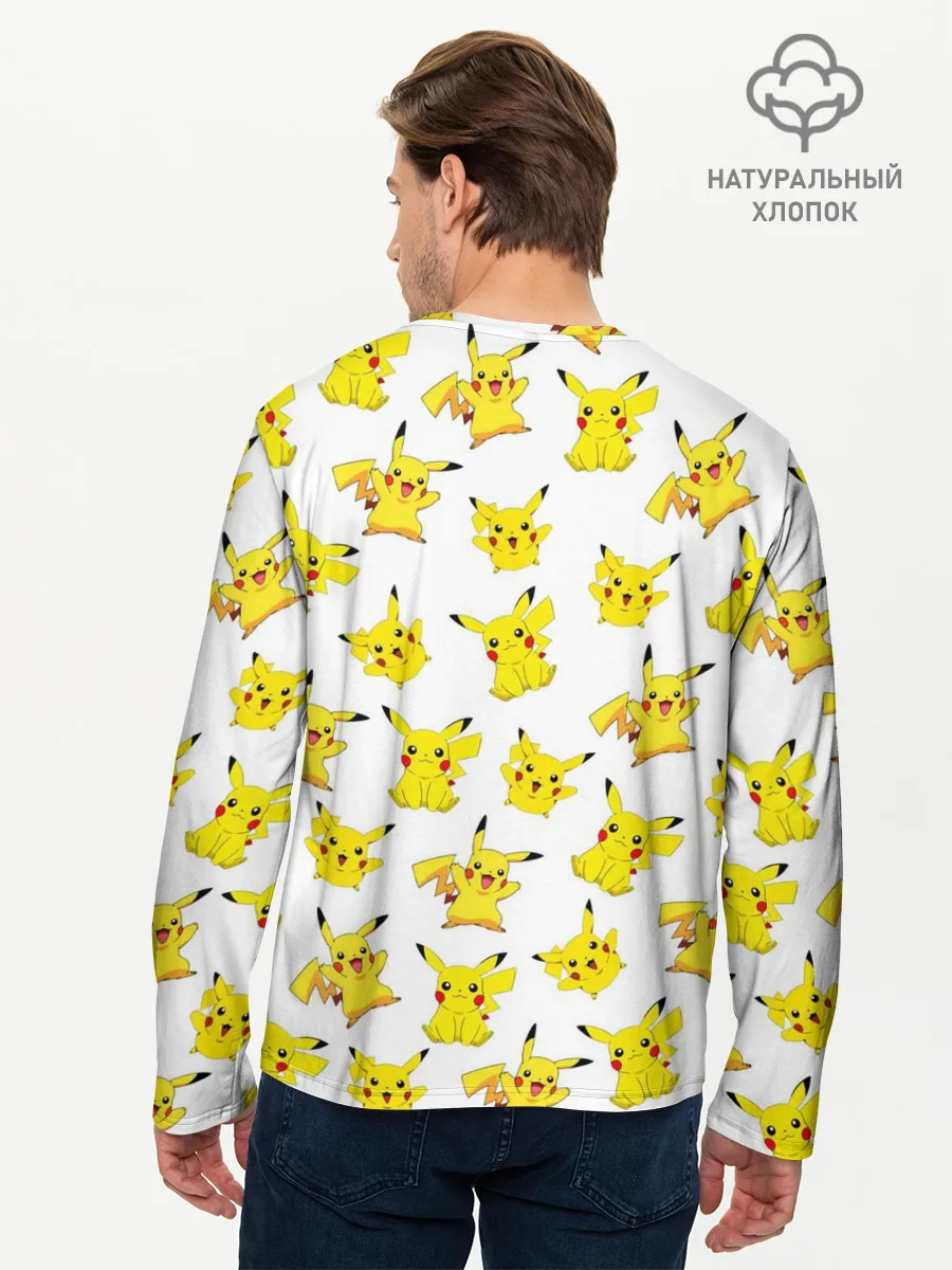 Мужской лонгслив базовый / ПИКАЧУ