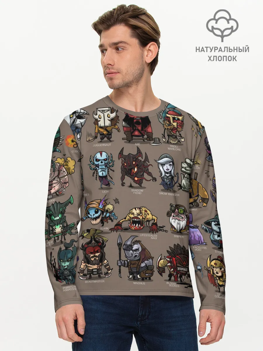 Мужской лонгслив базовый / Коры Доты 2