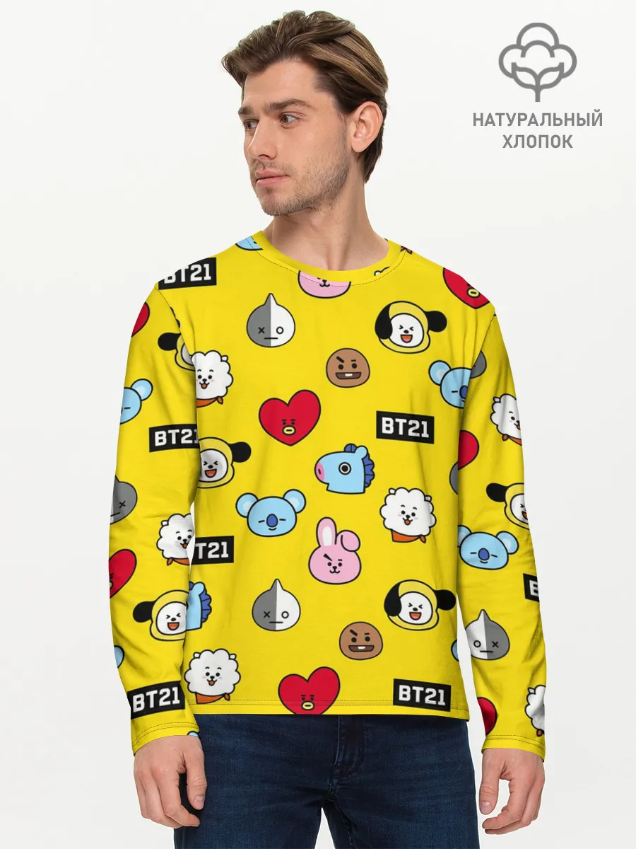 Мужской лонгслив базовый / BTS