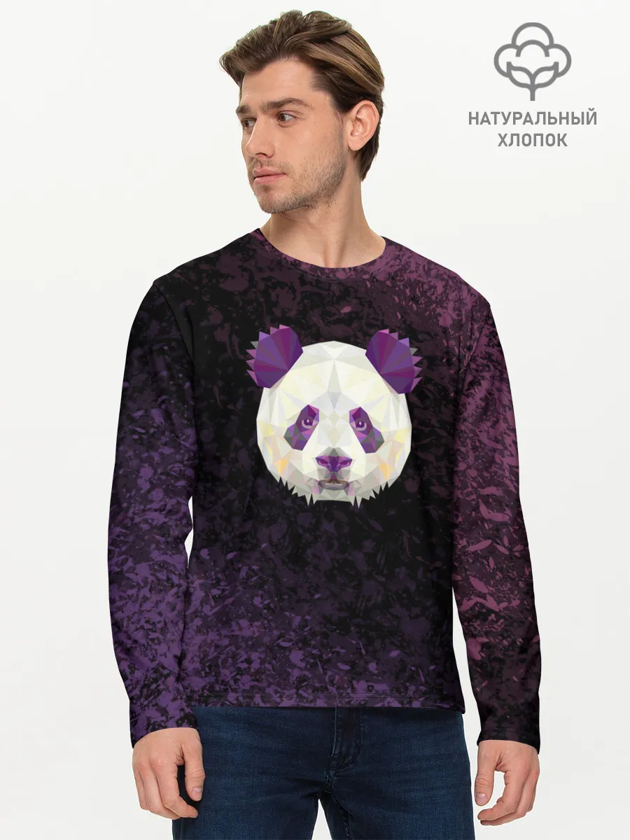 Мужской лонгслив базовый / Панда