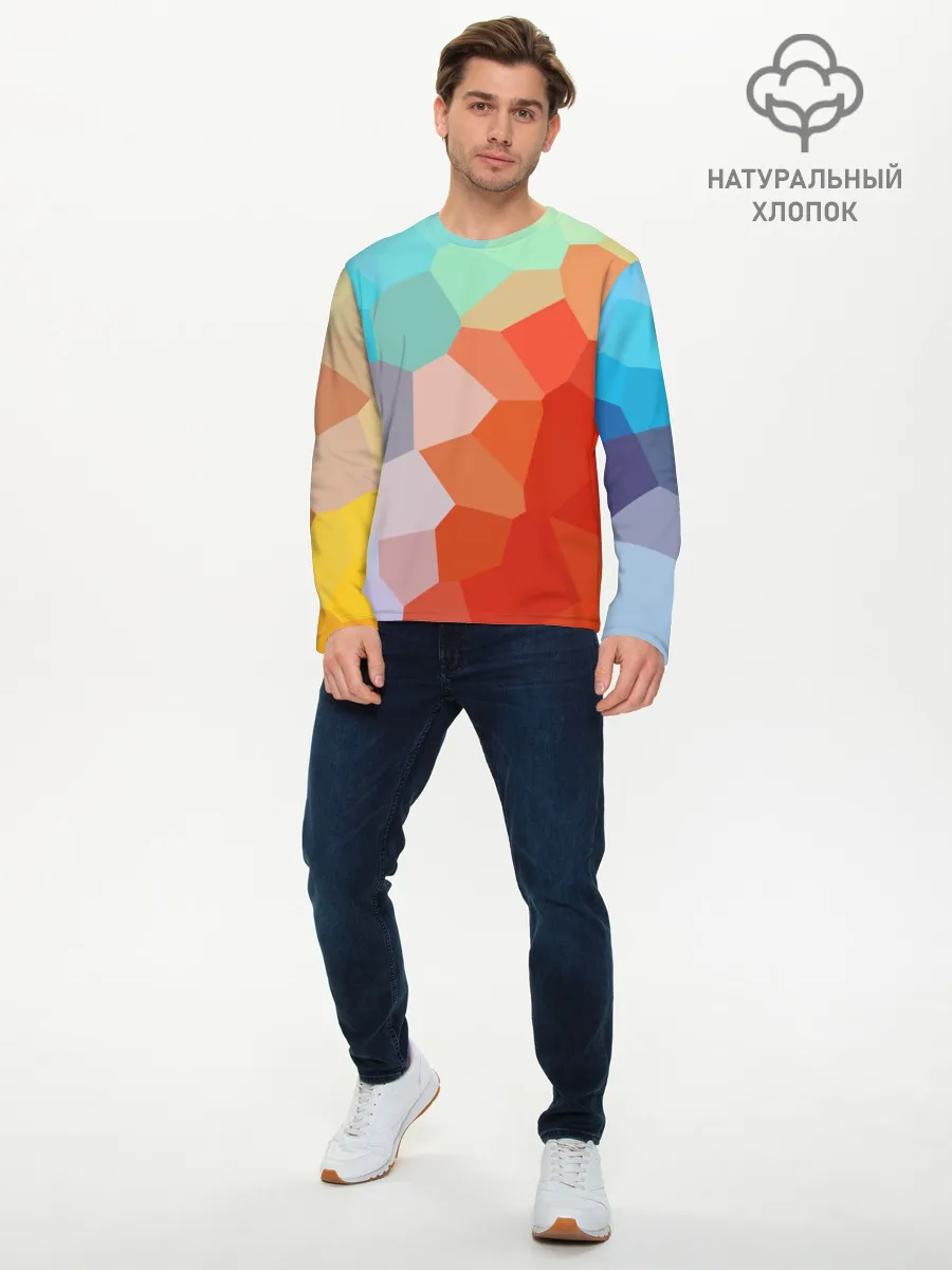 Мужской лонгслив базовый / Пикси кристаллы