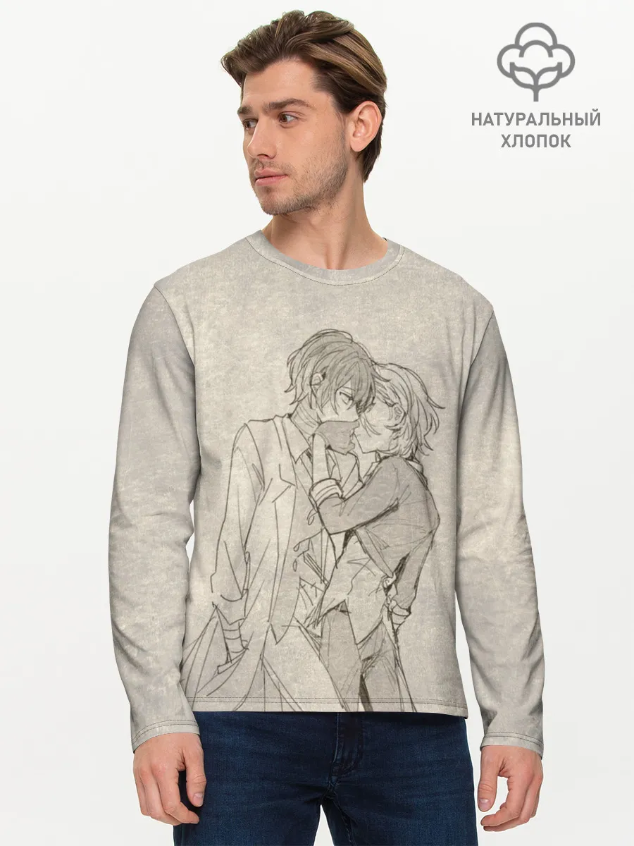 Мужской лонгслив базовый / Дазай и Чуя