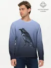 Мужской лонгслив базовый / футуристический ворон