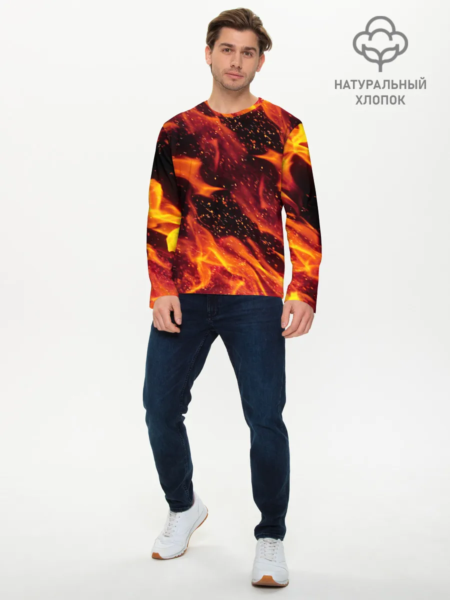 Мужской лонгслив базовый / ЯЗЫКИ ПЛАМЕНИ