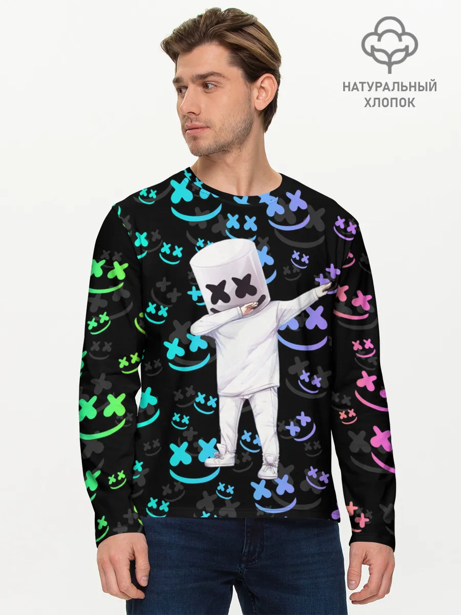 Мужской лонгслив базовый / Marshmello