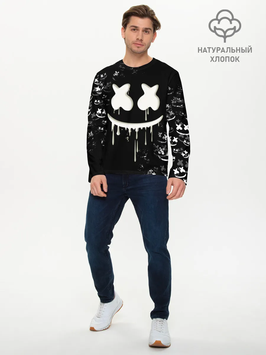 Мужской лонгслив базовый / Marshmello