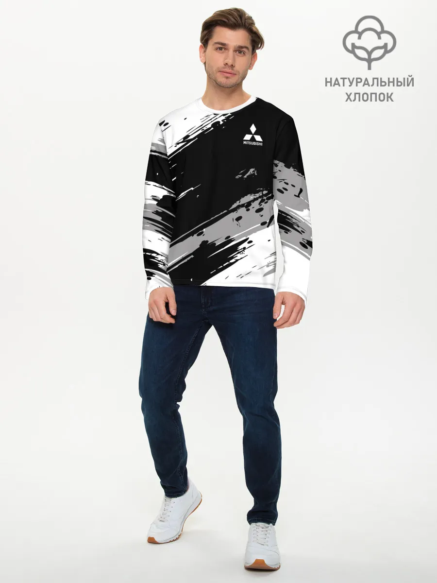 Мужской лонгслив базовый / Mitsubishi