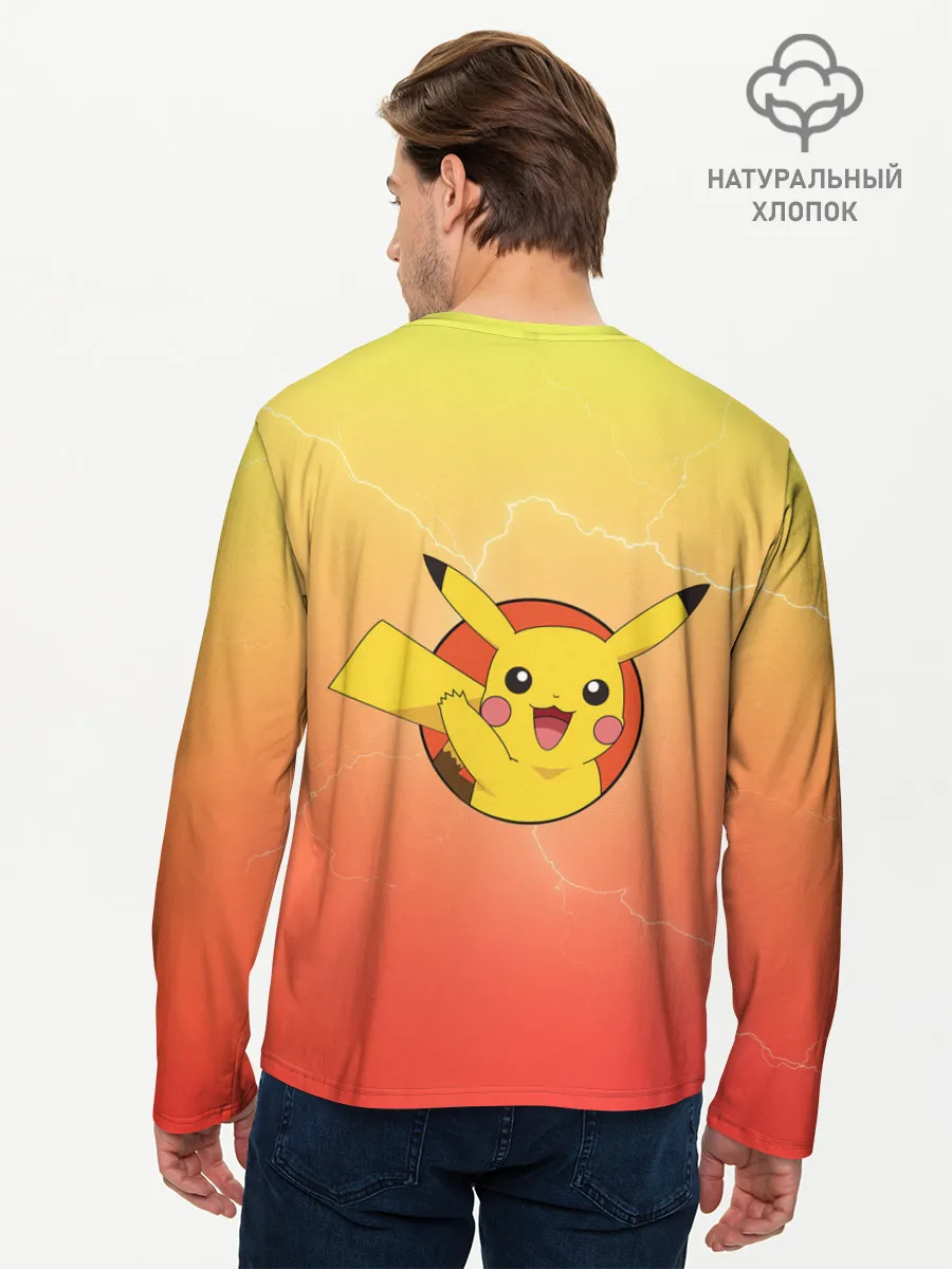 Мужской лонгслив базовый / Пикачу