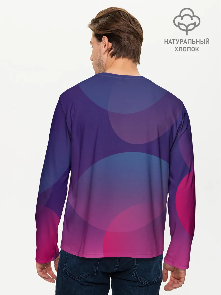 Мужской лонгслив базовый / Тоторо выглядывает