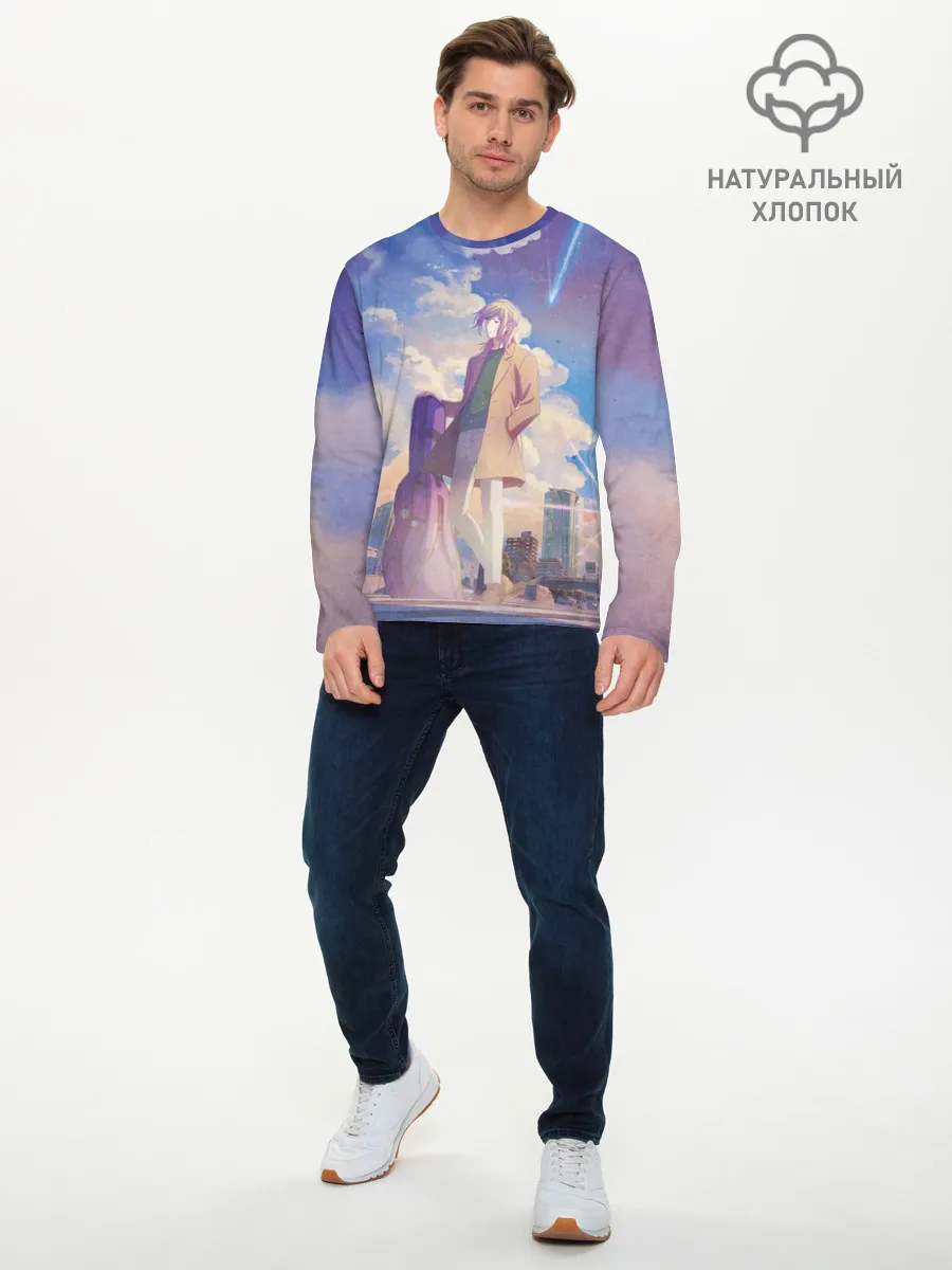 Мужской лонгслив базовый / Харуки и Акихико