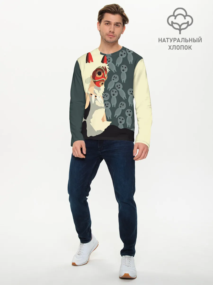 Мужской лонгслив базовый / Принцесса Мононоке