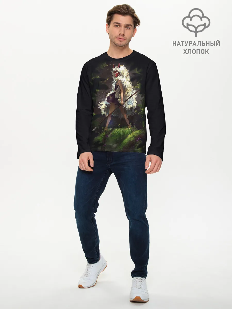 Мужской лонгслив базовый / Принцесса Мононоке
