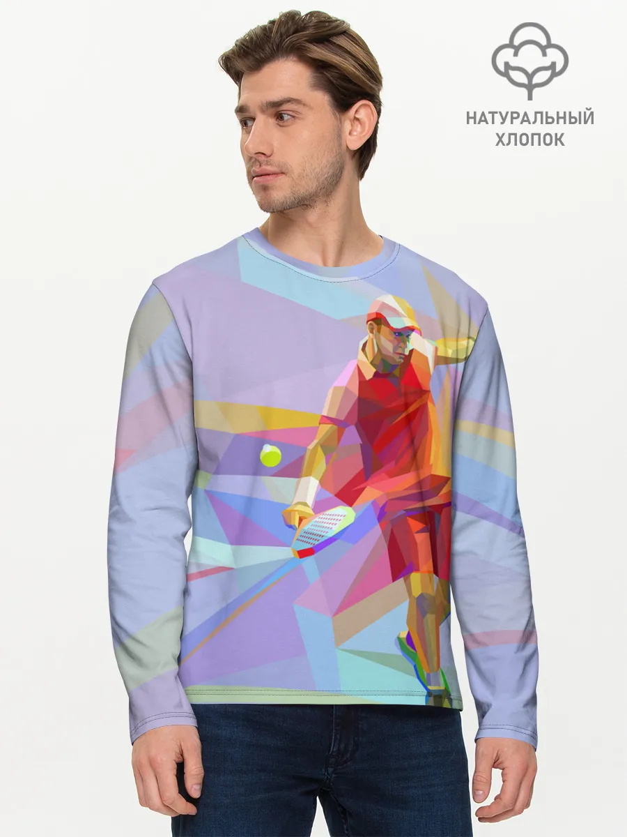 Мужской лонгслив базовый / Абстракция