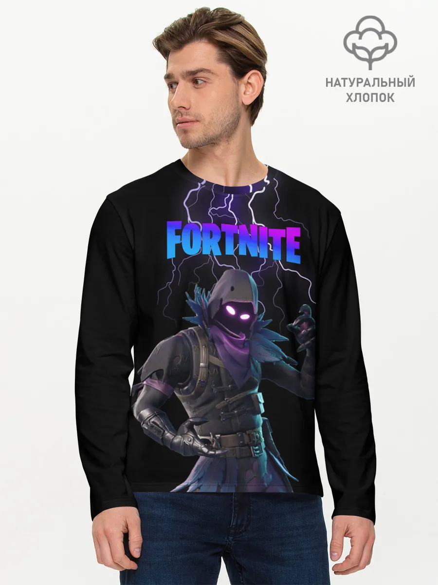 Мужской лонгслив базовый / Raven Fortnite