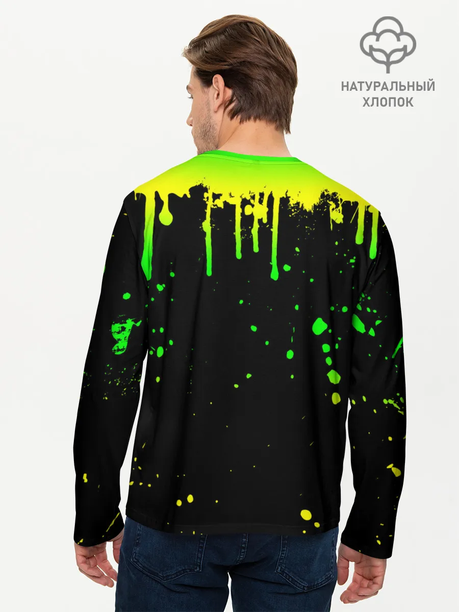 Мужской лонгслив базовый / НЕОНОВЫЕ ПОДТЕКИ
