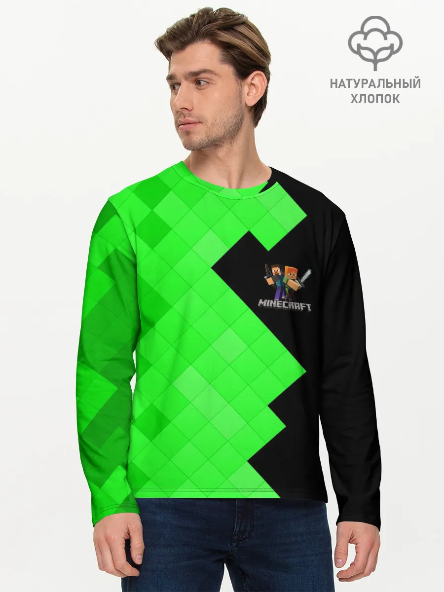 Мужской лонгслив базовый / MINECRAFT