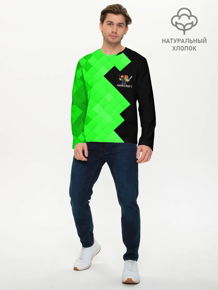 Мужской лонгслив базовый / MINECRAFT