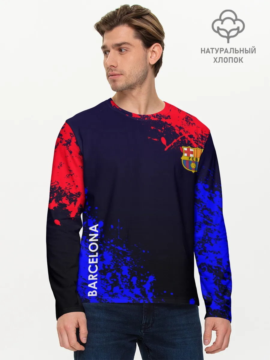 Мужской лонгслив базовый / Barcelona