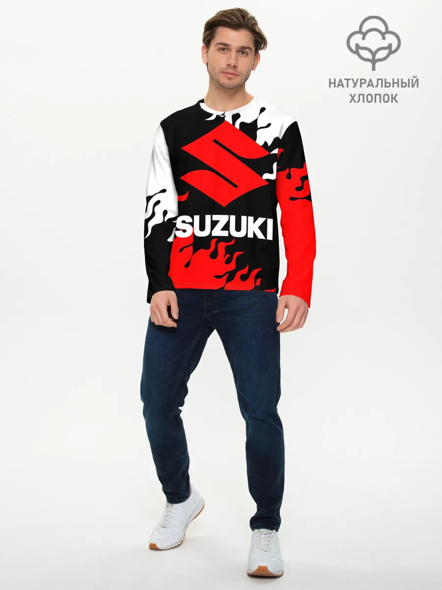 Мужской лонгслив базовый / SUZUKI