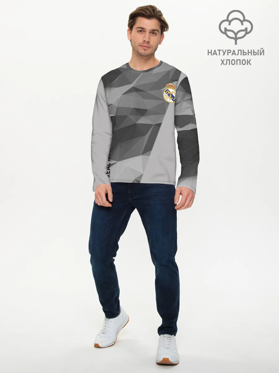 Мужской лонгслив базовый / Real Madrid