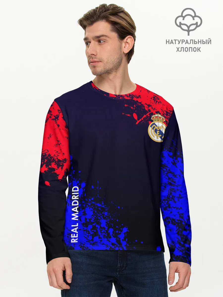 Мужской лонгслив базовый / Real Madrid
