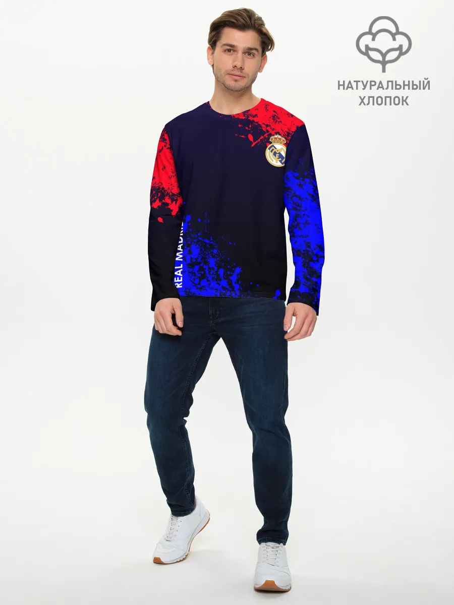 Мужской лонгслив базовый / Real Madrid