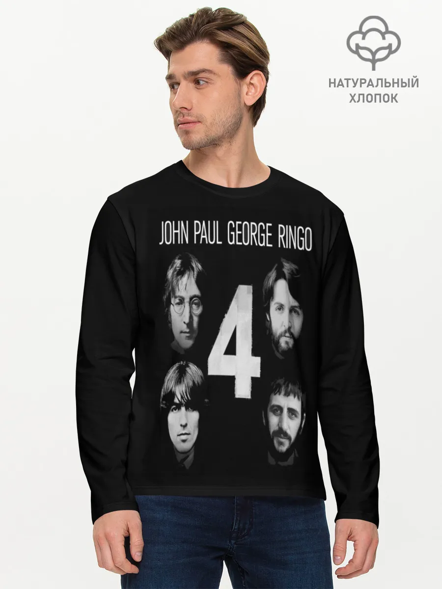 Мужской лонгслив базовый / THE BEATLES