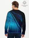 Мужской лонгслив базовый / ABSTRACT BLUE