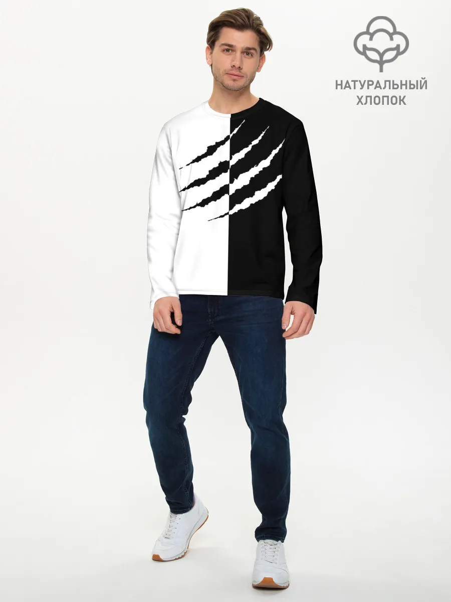 Мужской лонгслив базовый / След зверя