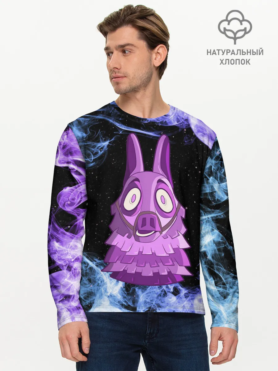 Мужской лонгслив базовый / Lama Fortnite