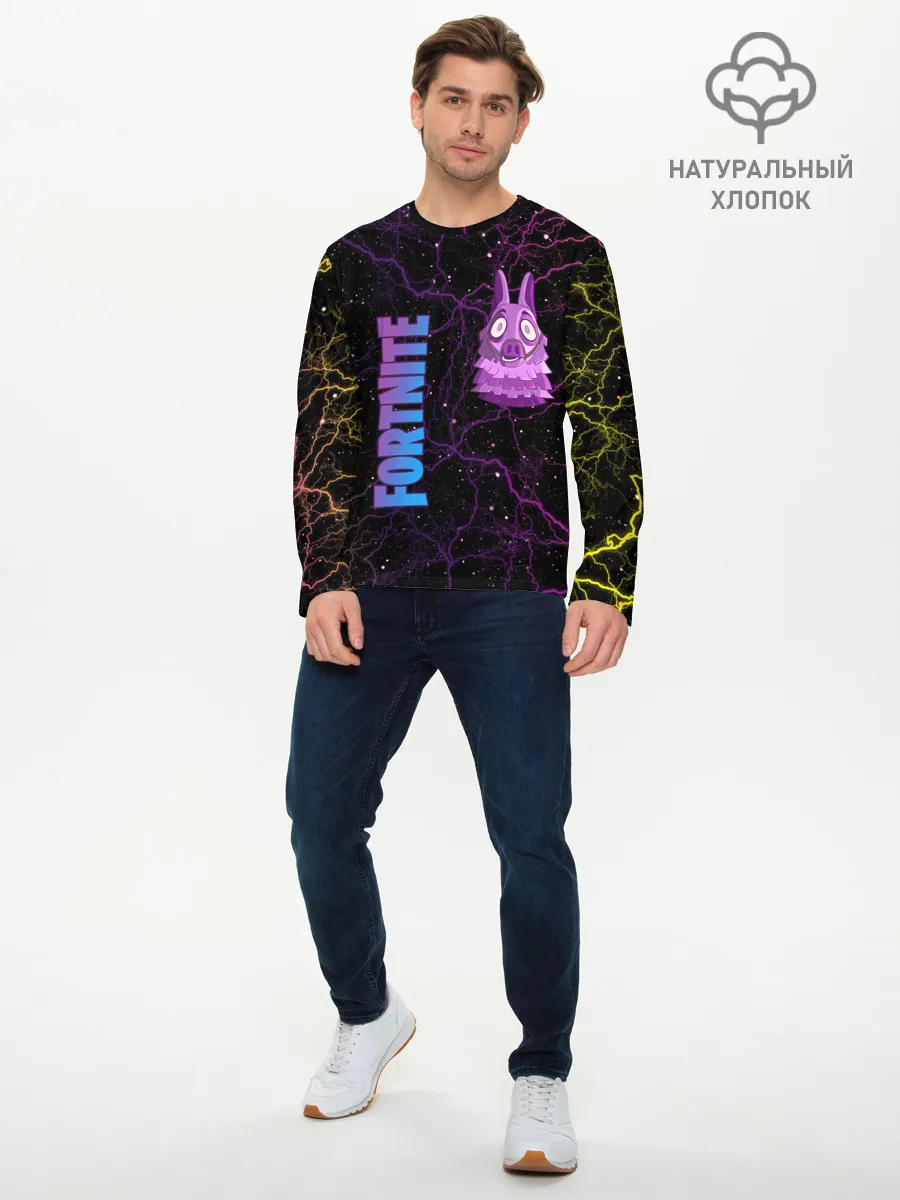 Мужской лонгслив базовый / Lama Fortnite
