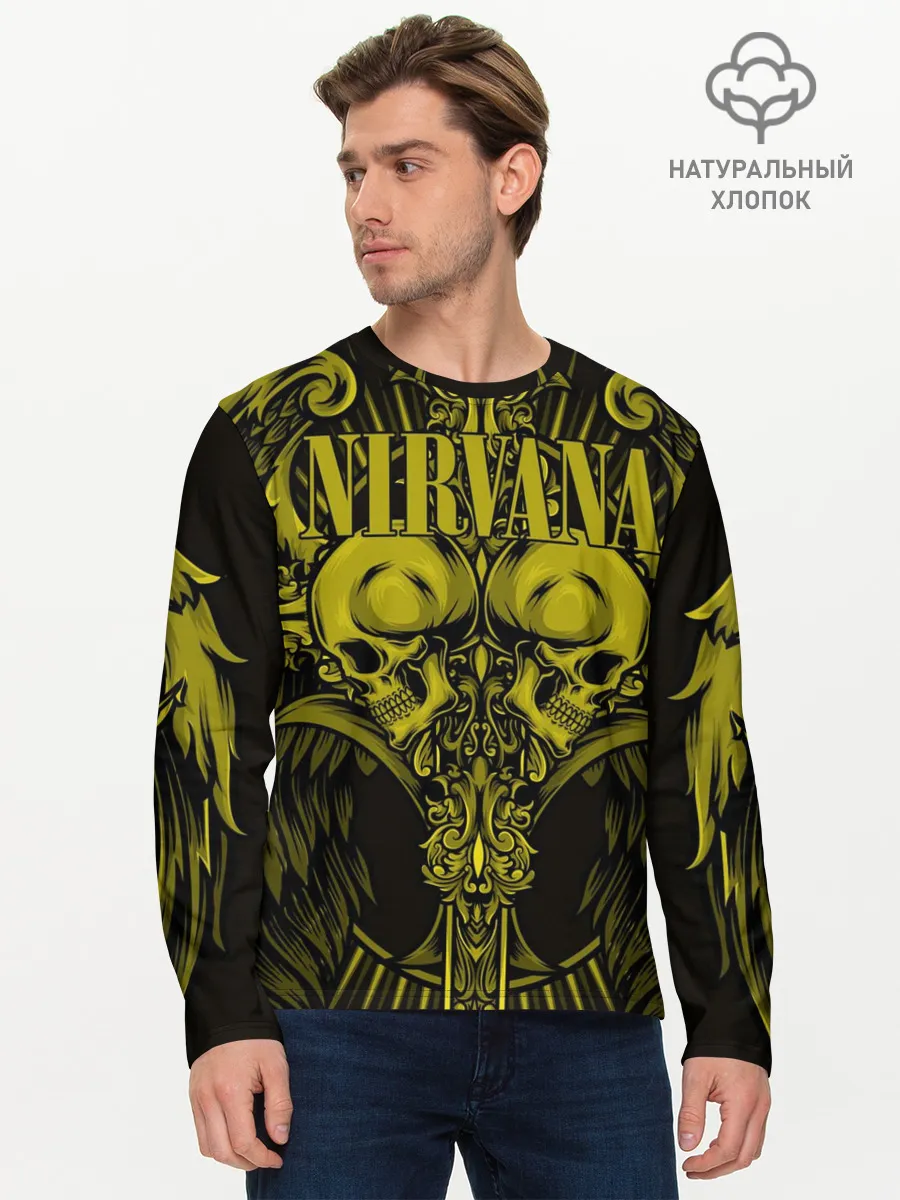Мужской лонгслив базовый / Nirvana