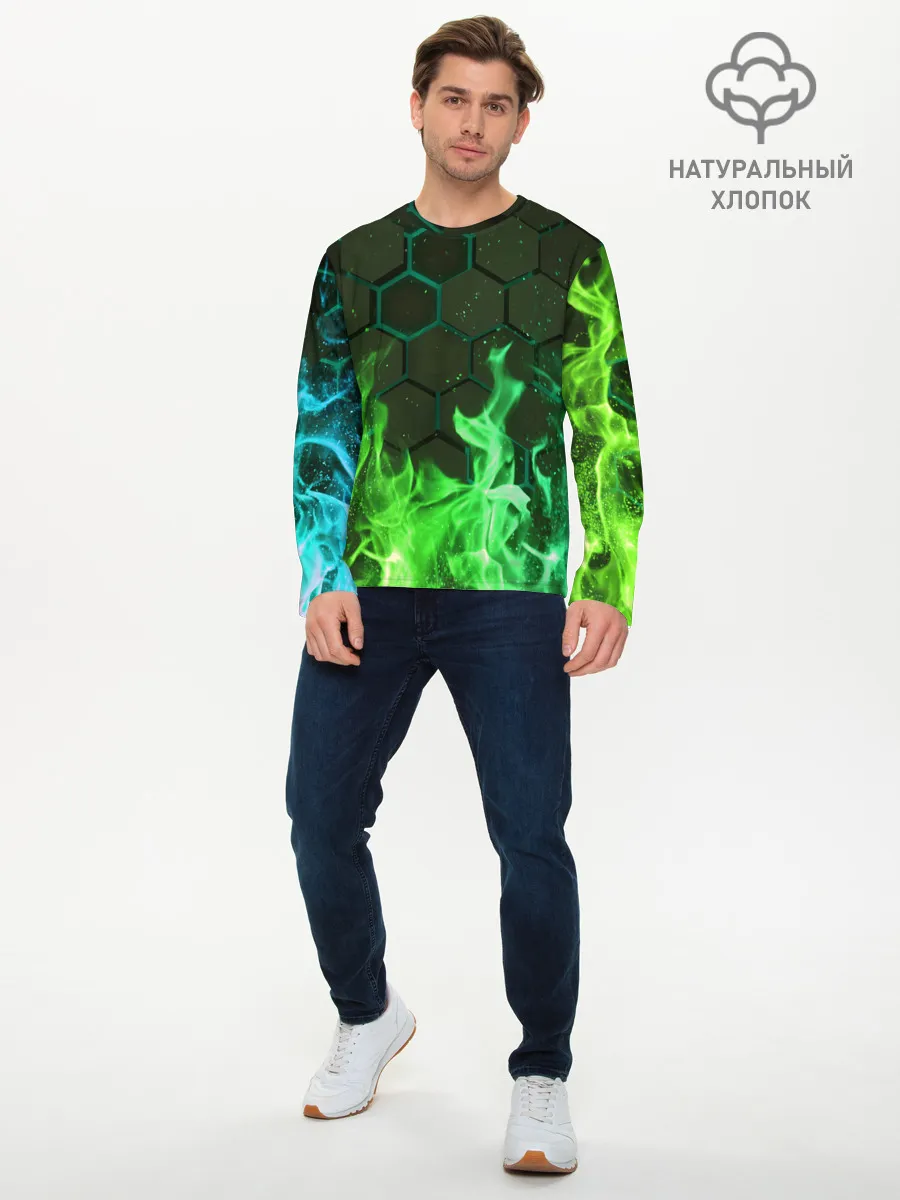 Мужской лонгслив базовый / Fire