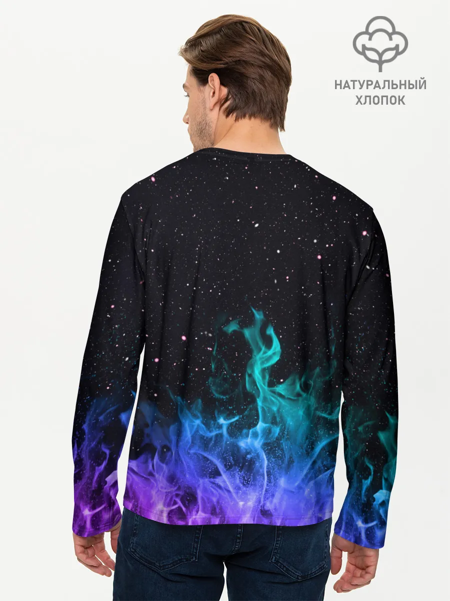 Мужской лонгслив базовый / Перламутровый огонь