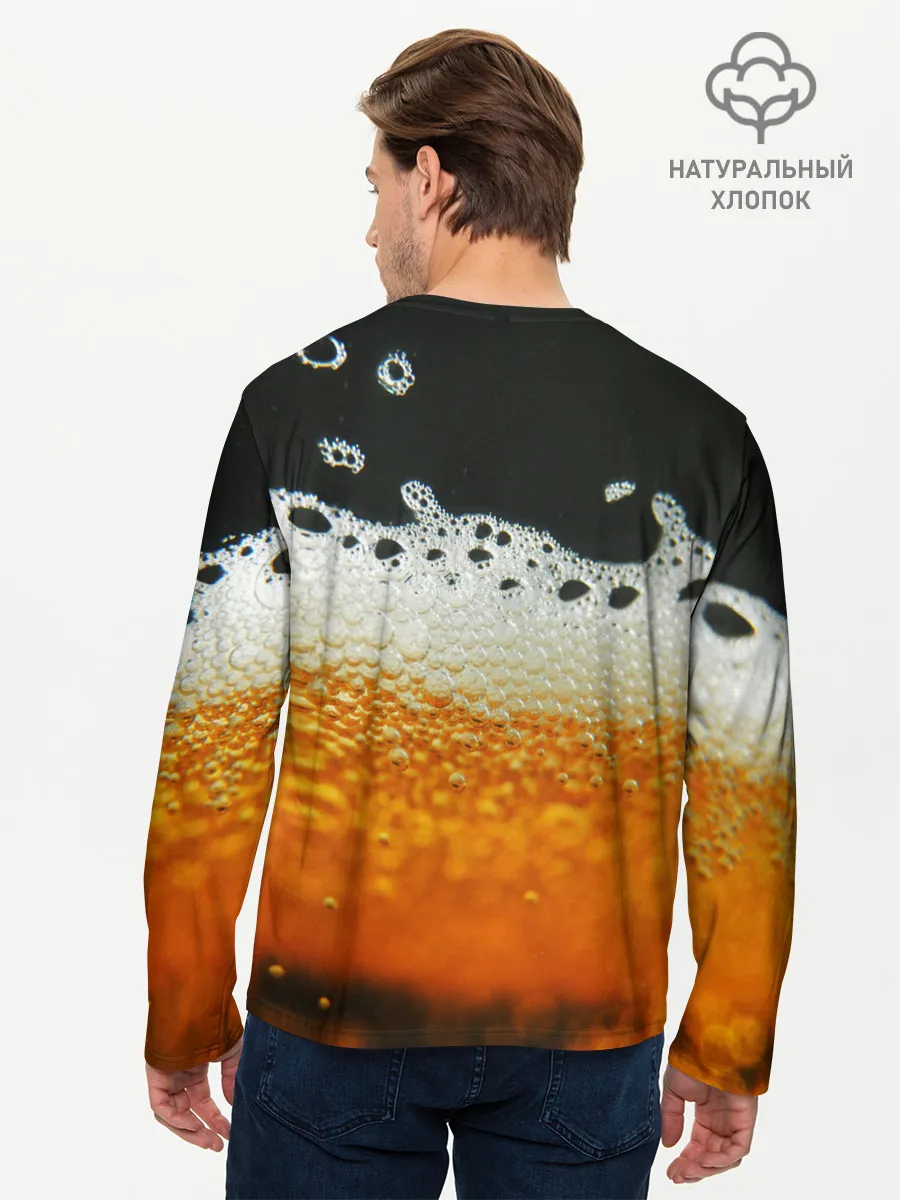 Мужской лонгслив базовый / ТЕМНОЕ ПИВО
