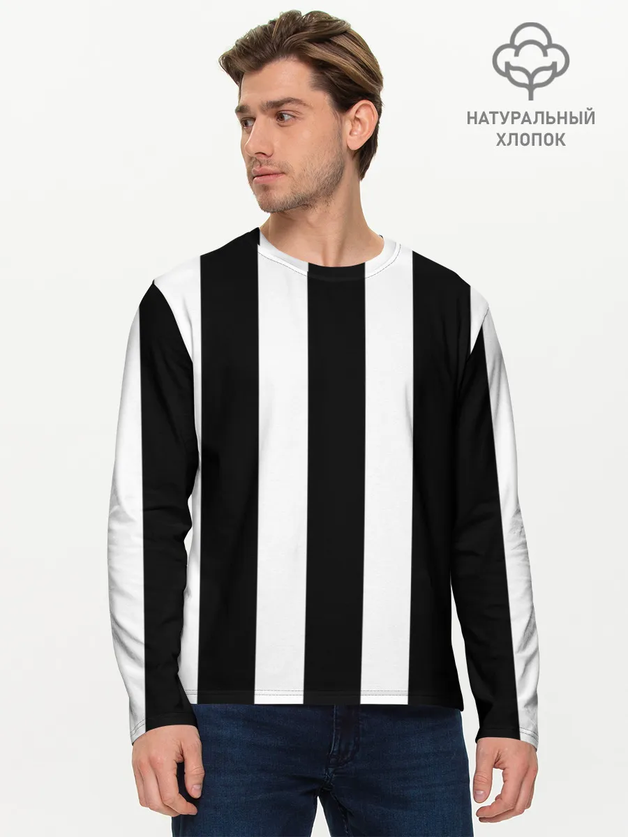 Мужской лонгслив базовый / Полоска