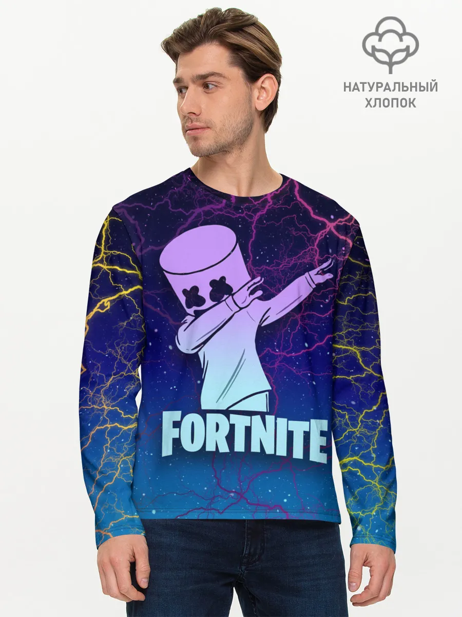 Мужской лонгслив базовый / Fortnite,Marshmello