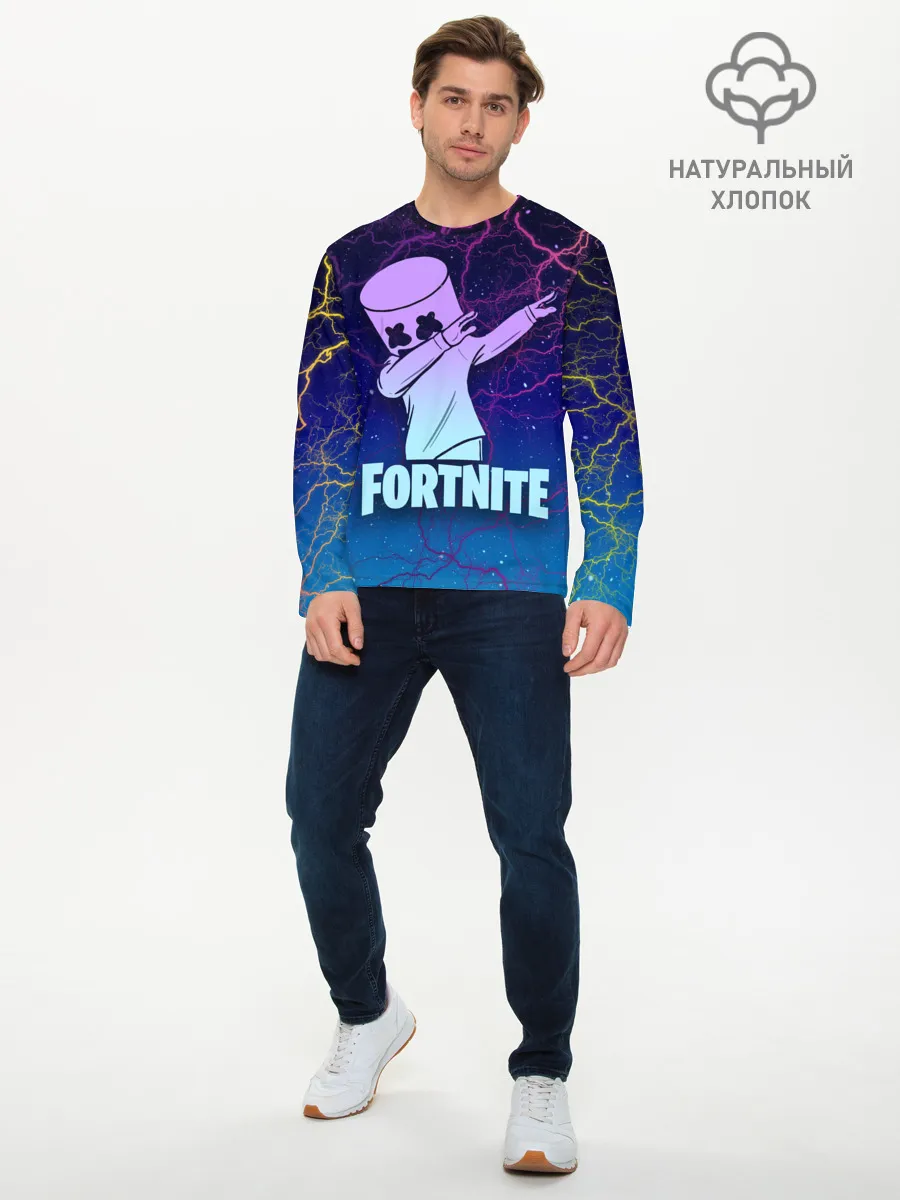 Мужской лонгслив базовый / Fortnite,Marshmello