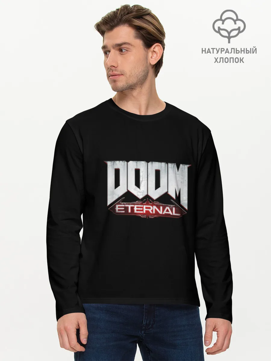 Мужской лонгслив базовый / Logo+