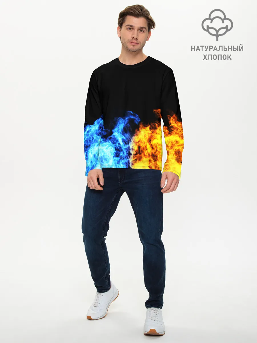 Мужской лонгслив базовый / БИТВА ОГНЕЙ