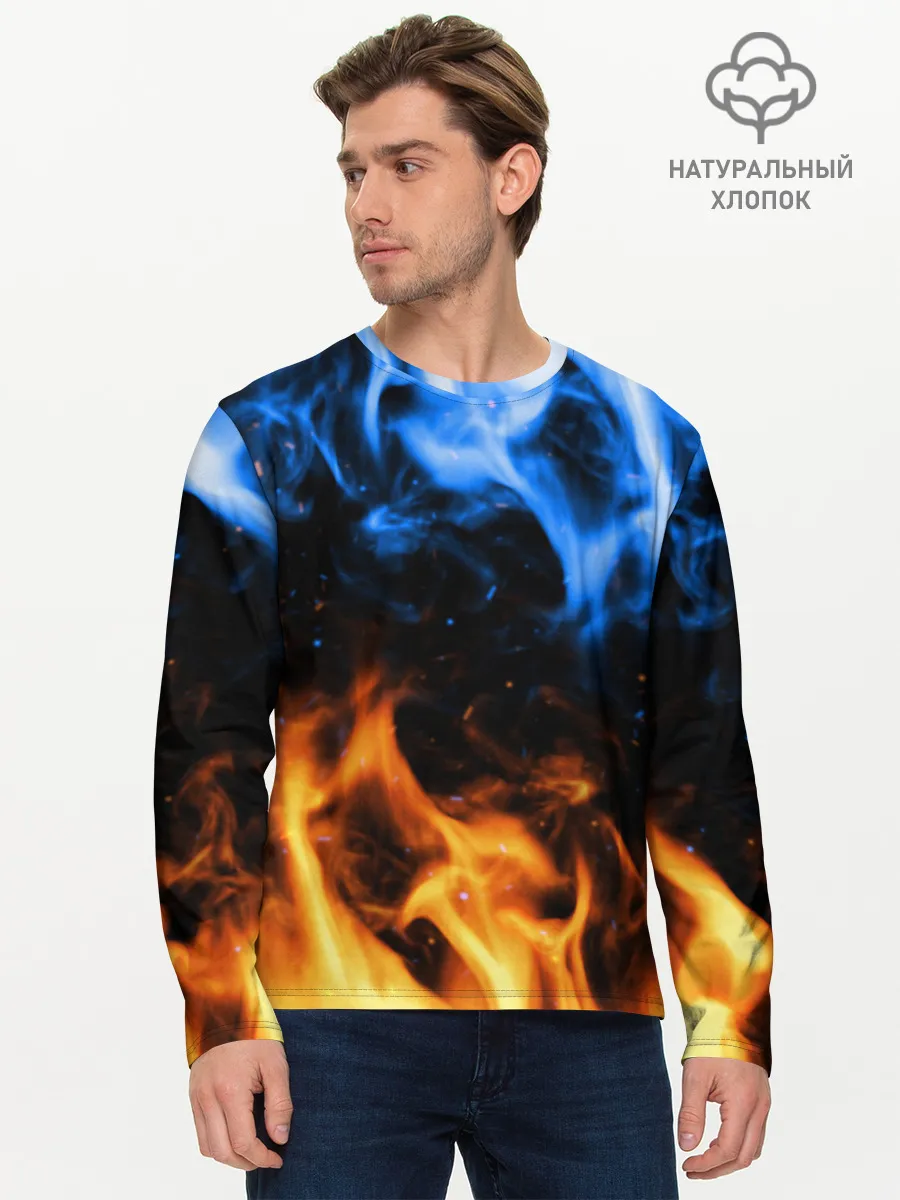Мужской лонгслив базовый / БИТВА ОГНЕЙ