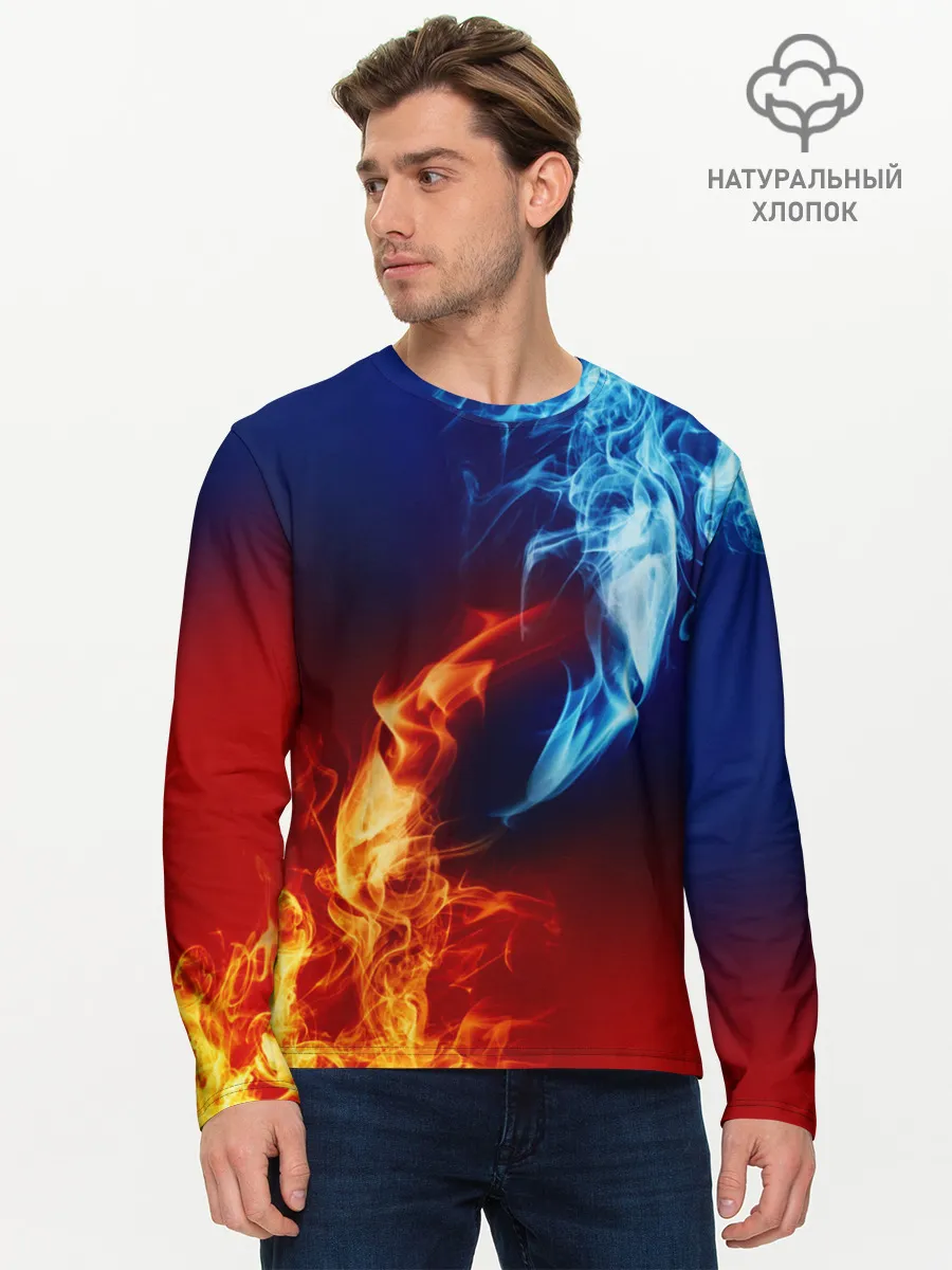 Мужской лонгслив базовый / БИТВА ОГНЕЙ