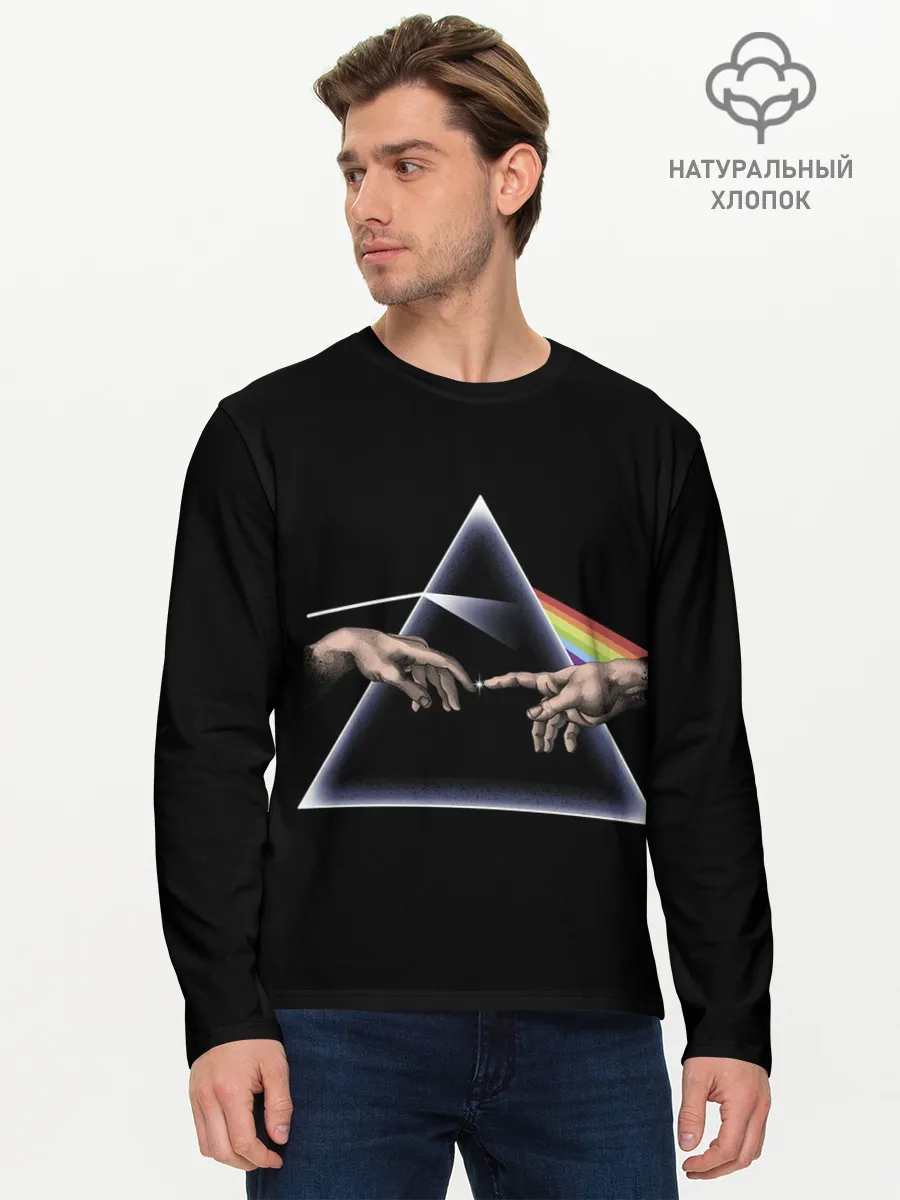 Мужской лонгслив базовый / The Creation of Adam