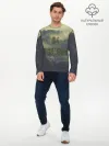 Мужской лонгслив базовый / Лес мой храм